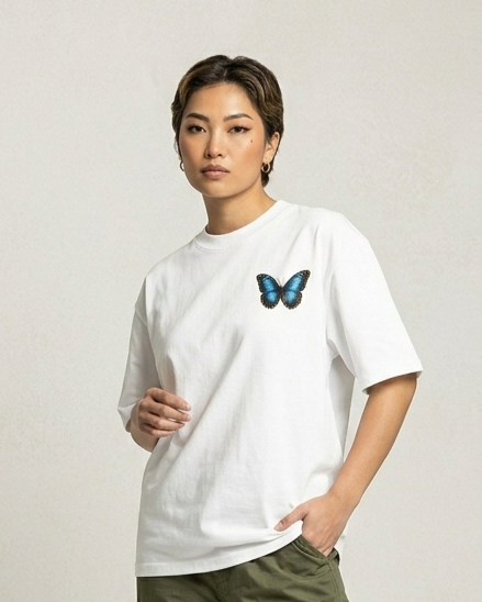 🏷️ Camiseta Borboleta Azul