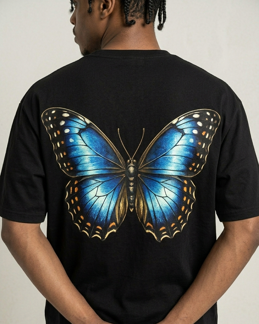 🏷️ Camiseta Borboleta Azul