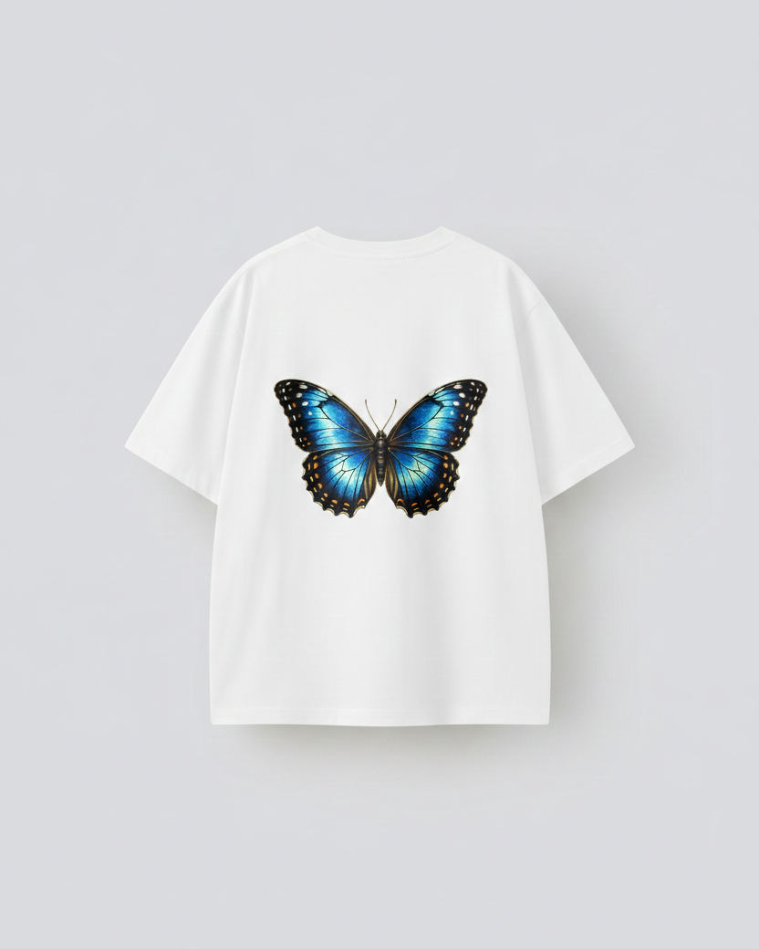 🏷️ Camiseta Borboleta Azul