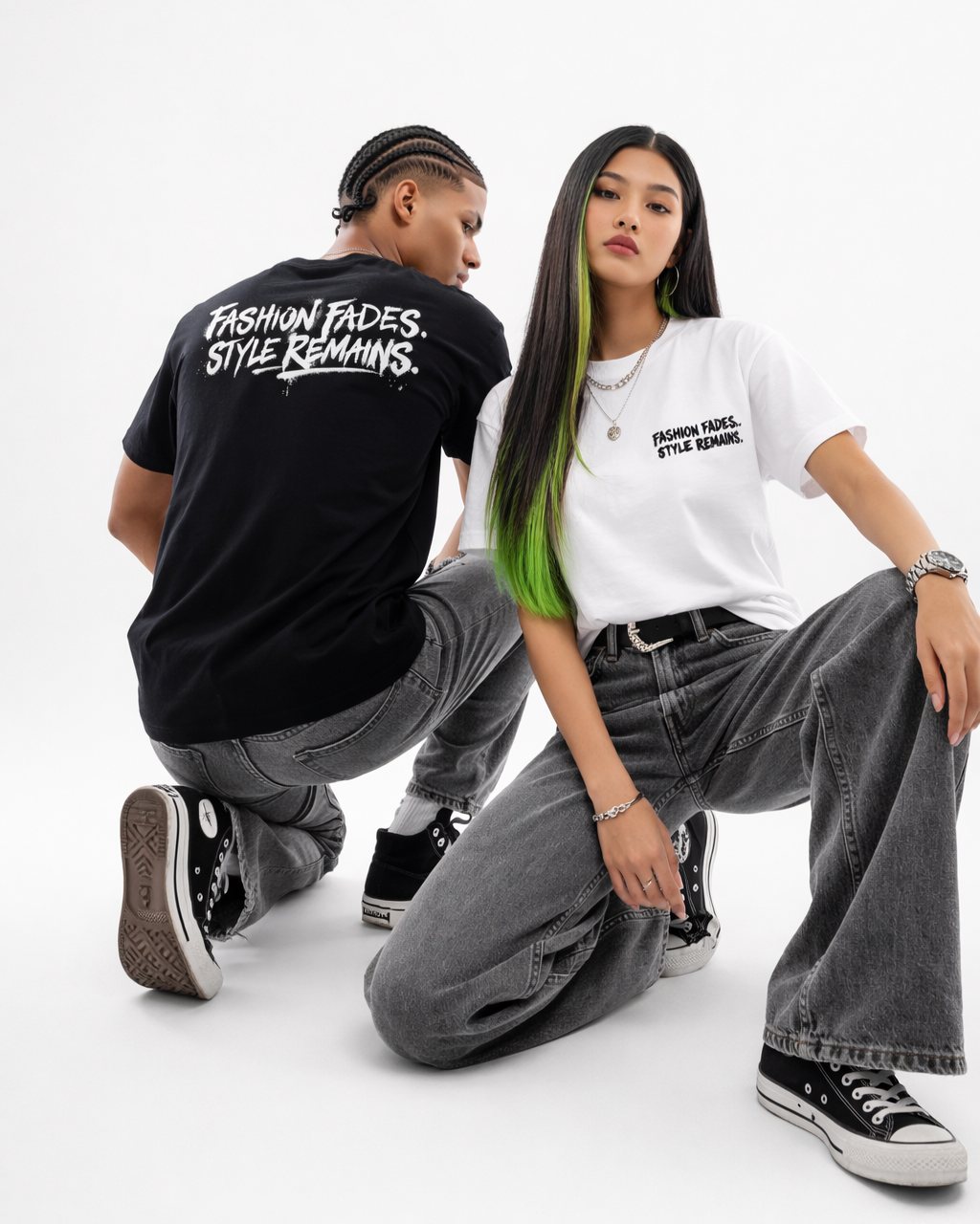 🏷️ Camiseta Fashion Fades Style Remains