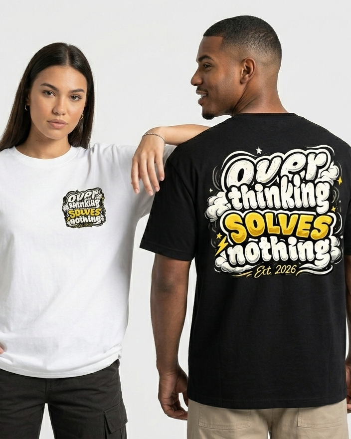 🏷️ Camiseta Pensar Demais Não Resolve Nada