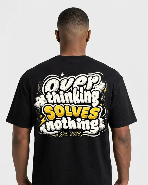 🏷️ Camiseta Pensar Demais Não Resolve Nada