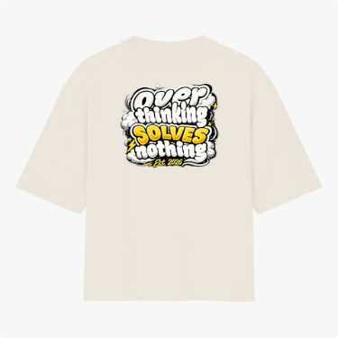 🏷️ Camiseta Pensar Demais Não Resolve Nada