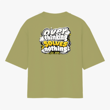 🏷️ Camiseta Pensar Demais Não Resolve Nada